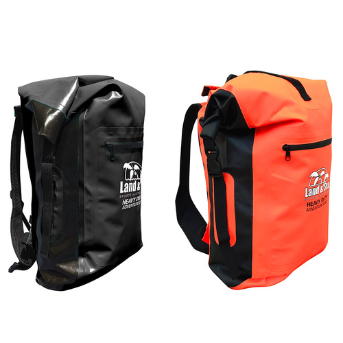 LAND & SEA DRY BAG BACKPACK - 30L CAPACITY - RED OR BLACK - ADVENTURE FISHING