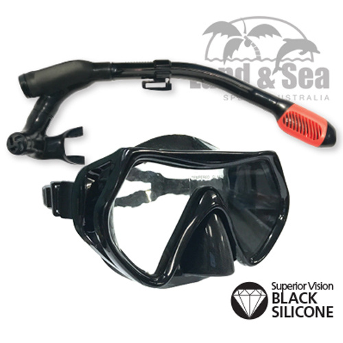 NEW LAND & SEA PREDATOR PRO MASK & SNORKEL SET - DUAL PURGE CHAMBER