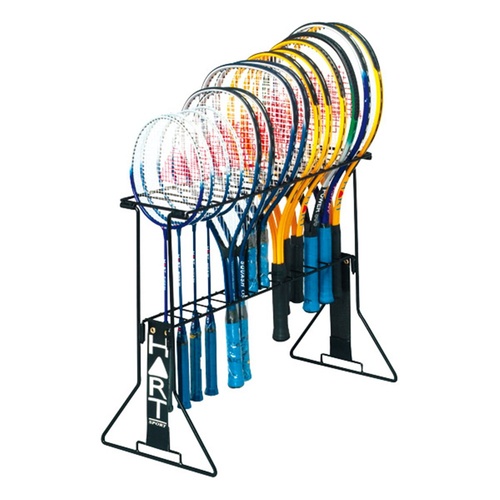 HART TENNIS / BADMINTON PORTABLE RACQUET RACK - LIGHTWEIGHT METAL FRAME (3-156)