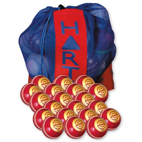 HART ATTACK CRICKET BALL PACK - 142G / 156G - PACK OF 20 CRICKET BALLS