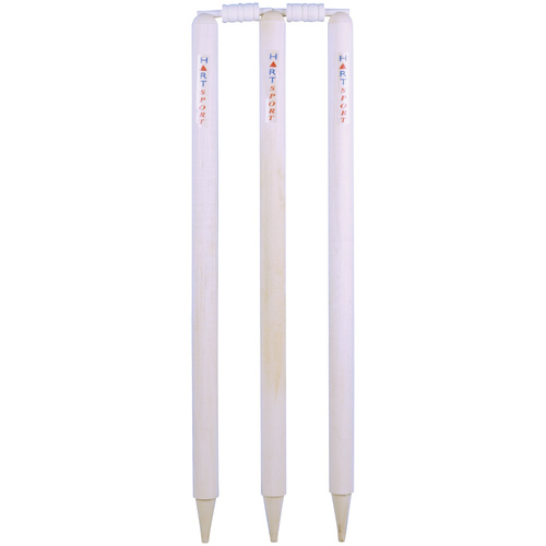 HART WOODEN CRICKET STUMPS - INCLUDES 6 STUMPS AND 4 BAILS (7-700)