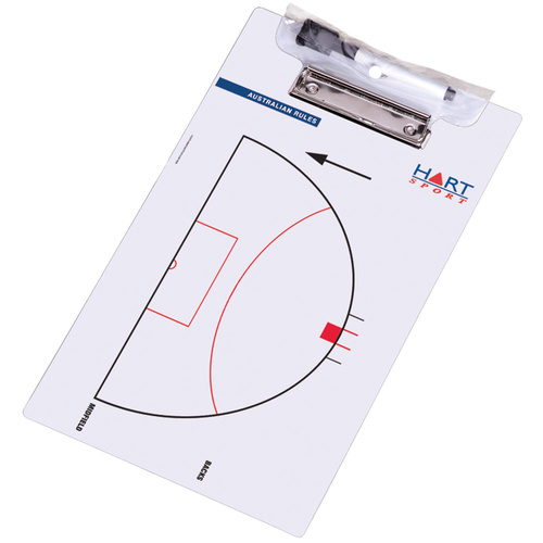 HART AFL COACHING CLIPBOARD - FULL FIELD ON ONE SIDE HALF FIELD ON OTHER (38-330)