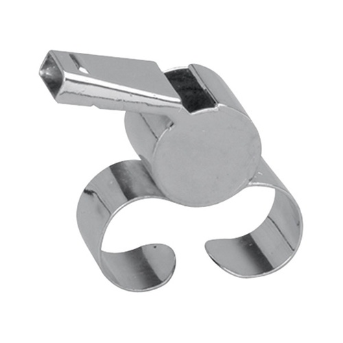 HART NICKEL PLATED FINGER GRIP WHISTLE - TAPERED MOUTHPIECE (22-106)