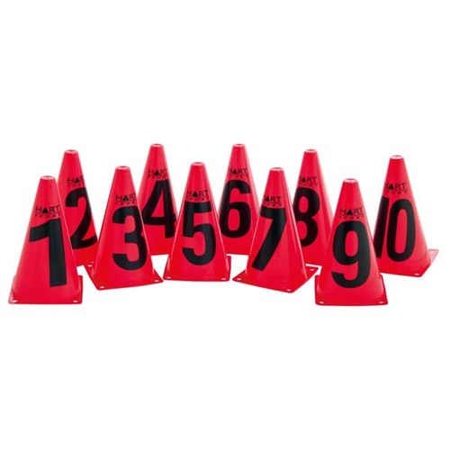 HART MARKING CONES - NUMBER SET - SET OF MARKING CONES NUMBERED 1-10 (44-104)