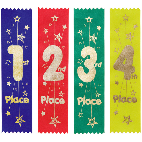 HART GALAXY SPORTS PLACE RIBBONS - PACK OF 50 - 20CM X 5CM