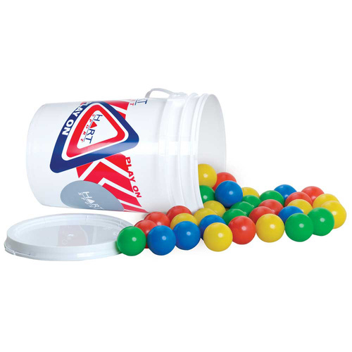 HART BUCKET OF PLASTIC BALLS - BRIGHTLY COLOURED LIGHTWEIGHT BALLS (33-131)