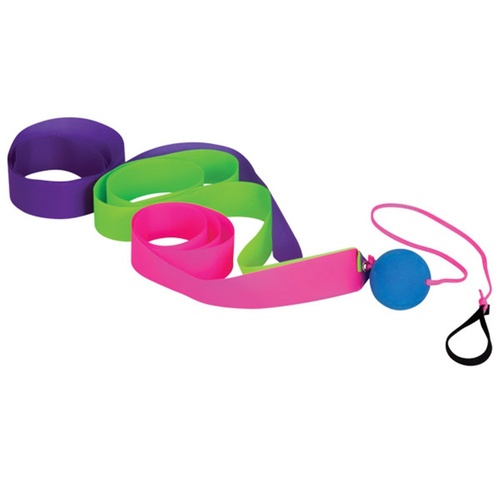 HART POI BALL - SOFT FEEL BALL ON A STRING WITH STREAMERS ATTACHED (16-171)