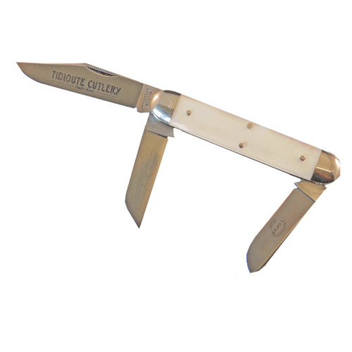 TIDIOUTE CATTLE RANCHER WHITE PEARL POCKET KNIFE - 105MM CLOSED (GT-531310-WPLG)