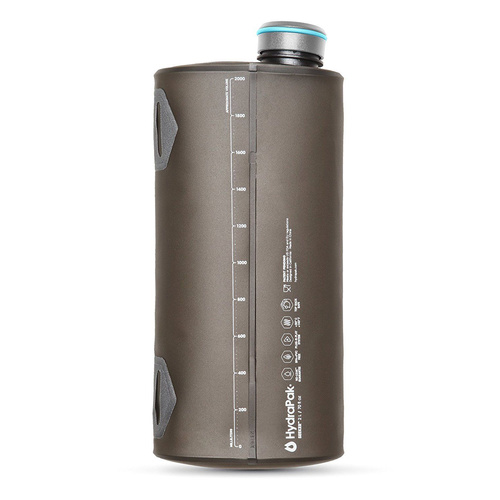 HYDRAPAK SEEKER FLEXIBLE 2L WATER STORAGE BOTTLE - MAMMOTH GREY (HYD A812M)