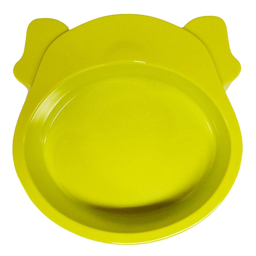 Scream Dog Face Heavy Duty Plastic Dog Bowl Loud Green 350ml