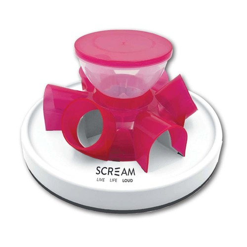 Scream Interactive Cat Tunnel Feeder Loud Pink