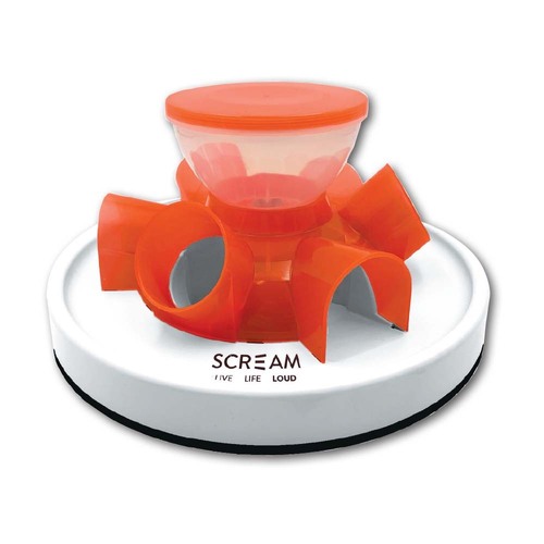 Scream Interactive Cat Tunnel Feeder Loud Orange