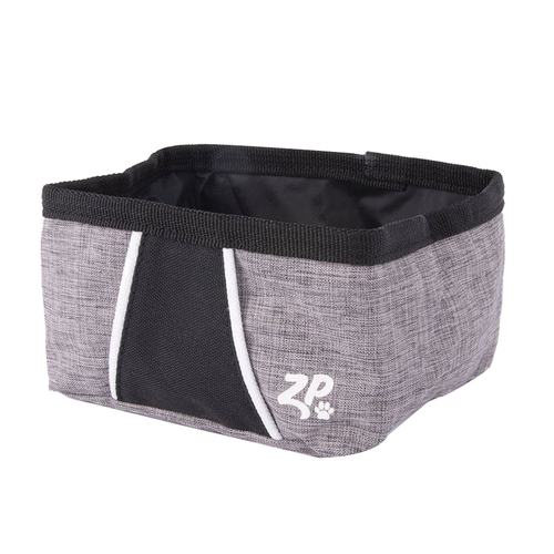 Zippy Paws Adventure Travel Foldable Bowl for Dogs Graphite 650ml