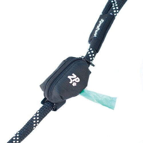 Zippy Paws Adventure Leash Bag Dog Poop Bag Dispenser Volcano Black