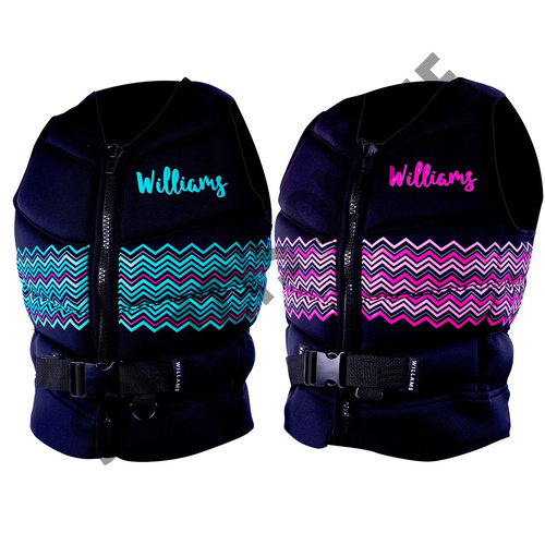 NEW WILLIAMS KAYLEE NEOPRENE VEST - LADIES   SIZES 4 - 18 (8880) PFD-3 APPROVED