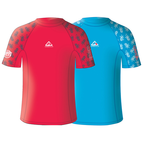 NEW ADRENALIN GIRLS BEACH SHORT SLEEVE LYCRA RASH TOP - UPF 50+ RATING
