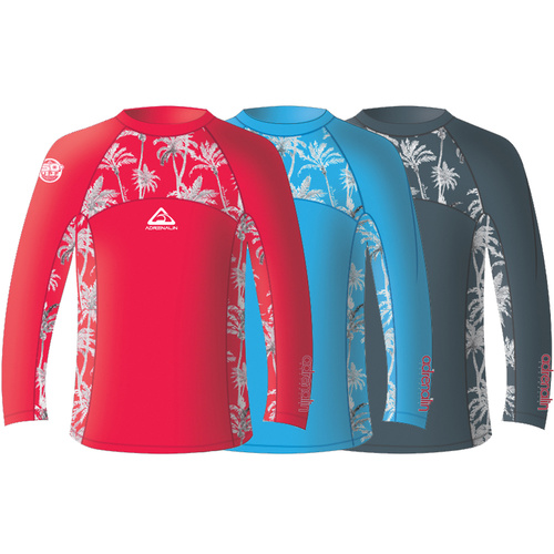 NEW ADRENALIN LADIES BEACH LONG SLEEVE LYCRA RASH TOP - UPF 50+ RATING