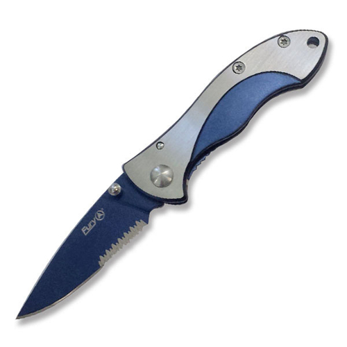 Fury Surfer Pocket Knife Partly Serrated Blade 75mm Closed Length (52099)