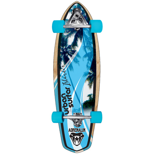 NEW ADRENALIN URBAN SURFER ISLAND SELF PROPELLED SKATEBOARD 32 INCH