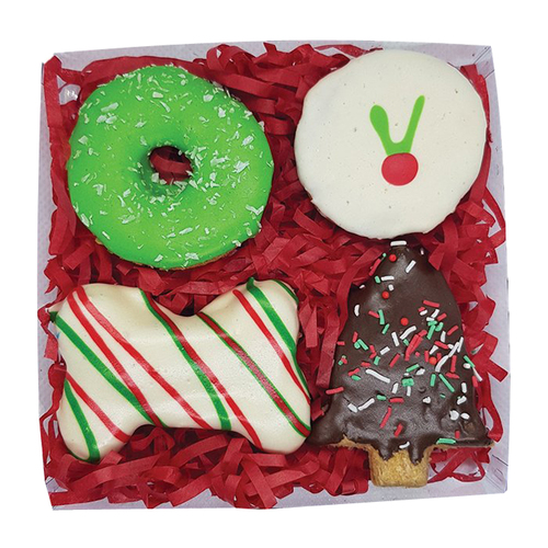 Huds & Toke Xmas Cookie Mix Gift Box Dog Treat 4 Pack