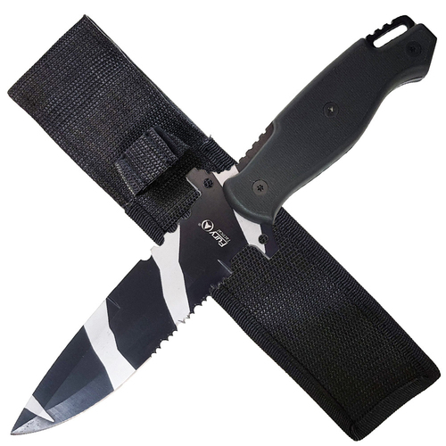 Fury Sea Camouflage Combo Edge Tactical Knife w/ Sheath 302mm (65599)