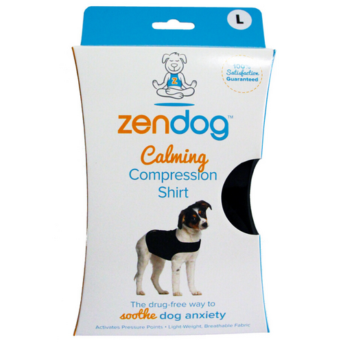 Zendog Calming Compression Shirt for Dogs Black XL
