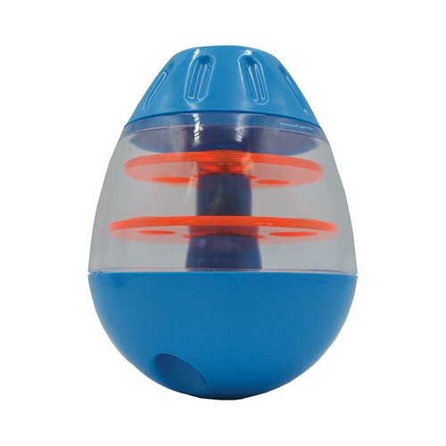 Scream Tip & Roll Dog Treat Dispenser Loud Blue & Orange 13cm