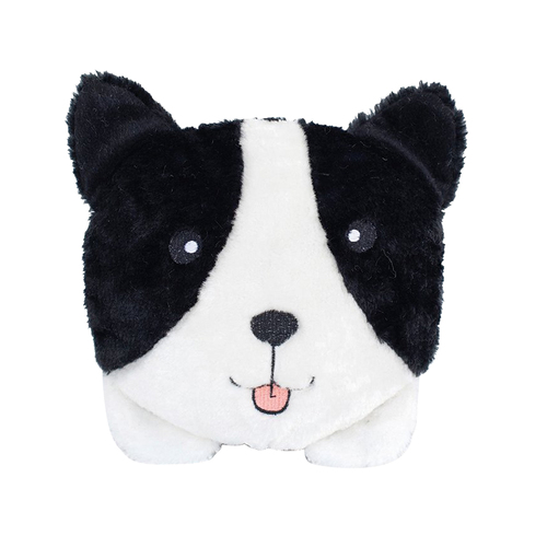 Zippy Paws Squeakie Buns Border Collie Interactive Plush Pet Dog Squeaker Toy
