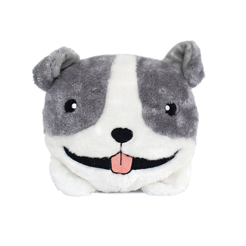 Zippy Paws Squeakie Buns PitBull Interactive Plush Pet Dog Squeaker Toy