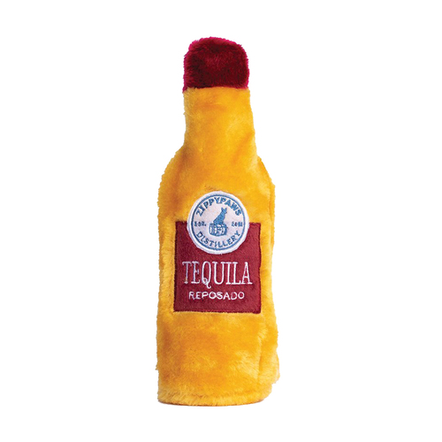 Zippy Paws Happy Hour Crusherz Tequila Bottle Pet Dog Squeaker Toy