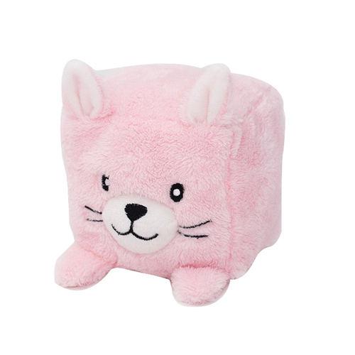 Zippy Paws Squeakie Blocks Bunny Interactive Plush Pet Dog Squeaker Toy 11.5cm