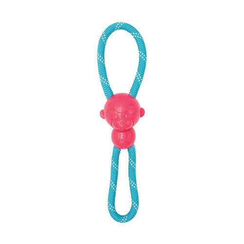 Zippy Paws ZippyTuff Monkey RopeTugz Plush Dog Toy Pink