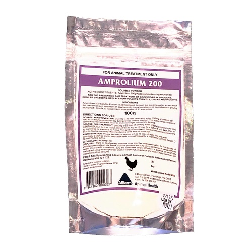 All Farm Amprolium 200 Soluble Power Coccidiosis Treatment 100g 