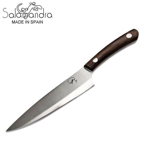 Salamandra Ziricote Wood Stainless Steel Chefs Knife Large (A417)
