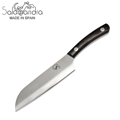 Salamandra Ziricote Wood Stainless Steel Santoku Knife 325mm (A419)