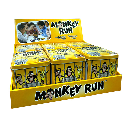 Kick Ass Games Monkey Run Tin Ages 5+ Display of 6 (AAA596736)