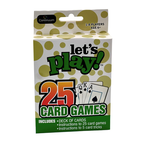 Continuum Lets Play 25 Card Games 1-8 Players Ages 6+ (AAC003951)
