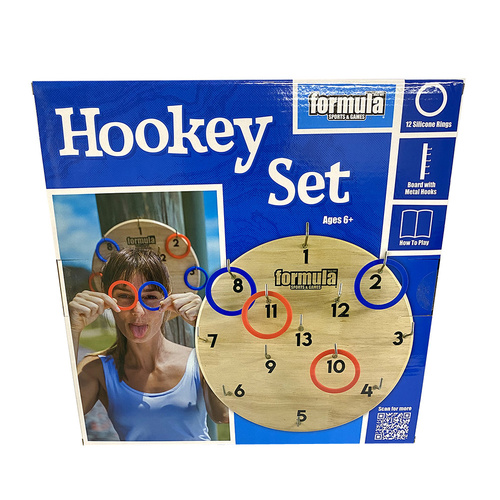 Formula Sports Hookey Set with 12 Throw Rings Classic Game Ages 6+ (AAC018321)