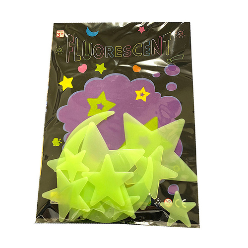 Fluorescent Stars & Moons Great for Doors Lamps & Bedroom Ceilings (AAC025443)