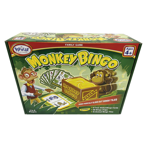 Popular Monkey Bingo Family Game 2-8 Players Ages 4+ (AAC505014)