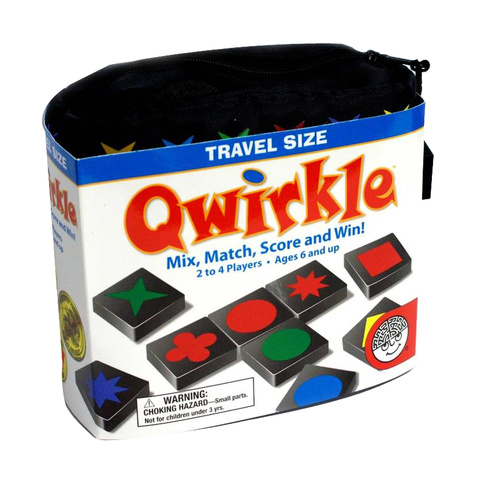 Qwirkle Mix Match Score & Win Travel Size 2-4 Players Ages 6+ (AAC521329)