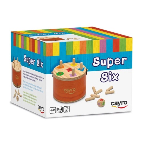 Cayro Super Six Board Game for Children & Adults 2-6 Players Ages 4+