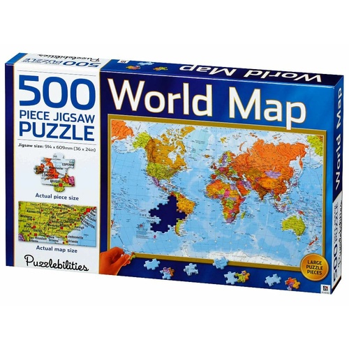 Puzzlebilities World Map Jigsaw Puzzle 500 Pieces (ABW633434)