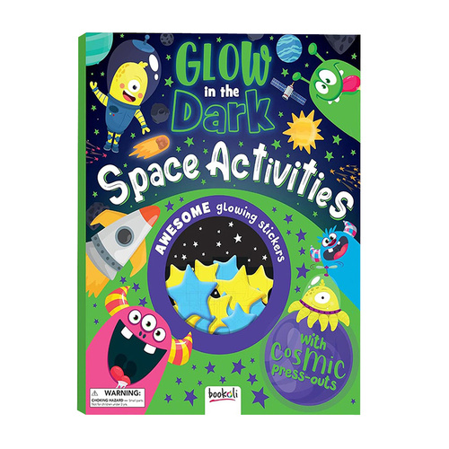 Bookoli Glow in the Dark Space Activities Childrens Activity Book (ABW728530)