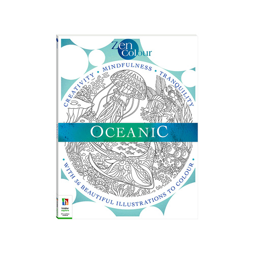 Hinkler Zen Colour Oceanic Adult Colouring Activity Book (ABW968174)