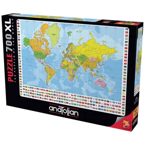 Anatolian World Map Adult Jigsaw Puzzle XL 700 Pieces