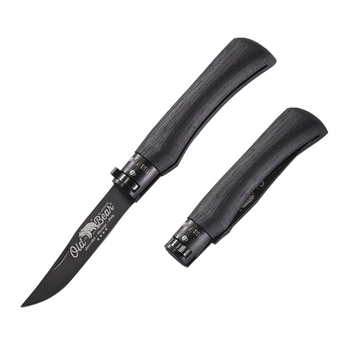 Old Bear Black Folding Pocket Knife Large 210mm (ANT-9303-21-MNK)