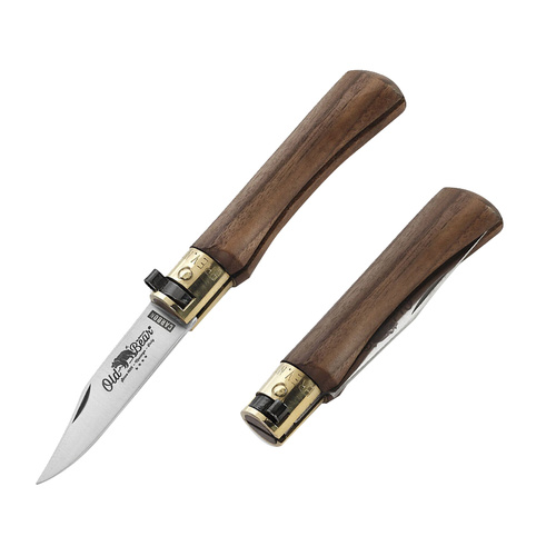Old Bear Classical Carbon Walnut Pocket Knife Medium 190mm (ANT-9306-19-LN)