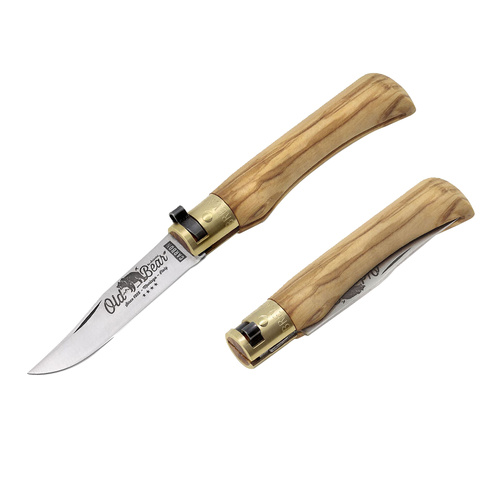 Old Bear Classical Carbon Olive Wood Pocket Knife Large 210mm (ANT-9306-21-LU)