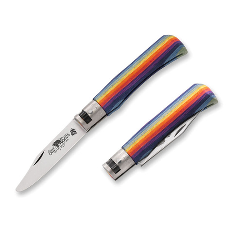 Old Bear Young Folding Pocket Knife Rainbow XS 150mm (ANT-9351-15-MAK)